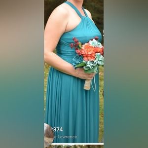 Teal bridesmaid dress